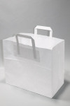 Shopping Bag Bleached Kraft 70 g/qm 22x11x36 cm (50 pcs) [PADW7036]
