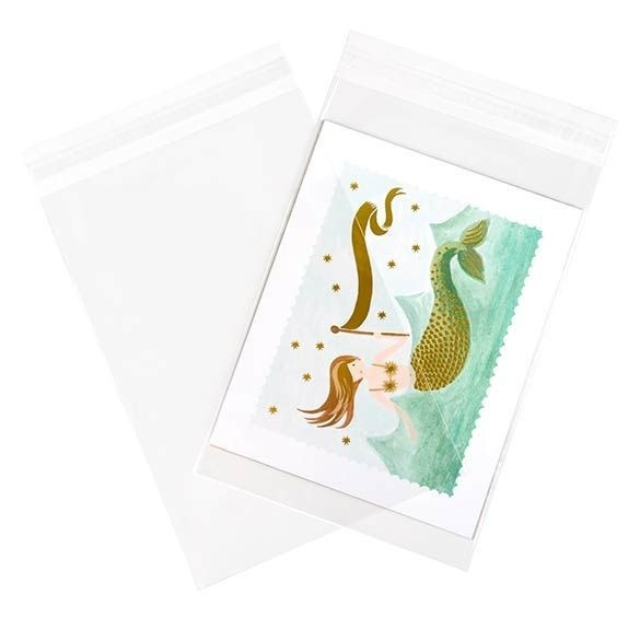 Plastic Bags 21.4x31.1cm Transparent Peel and Seal (100 pieces) [B812]