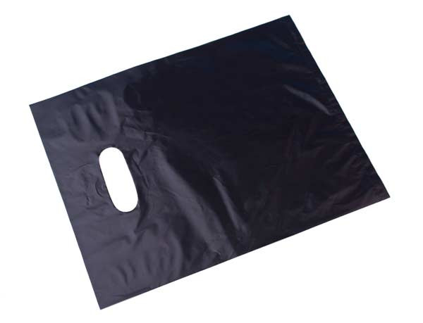 Plastic Carrier Bags Black 20x25cm PE 20 micron (100 pieces) [H810BK3]