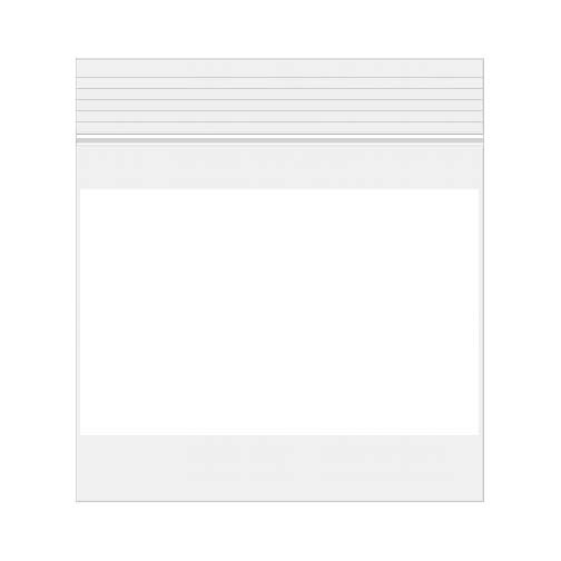 Grip Seal Bags with Write-on-Panel 10x10cm Crystal Clear PP 50 micron (100 pieces) [ZWC44]