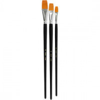 Big Size - Gold Line Brushes, L: 31+32+33.5 cm, W: 12+16+20 mm, 3 pcs [HOB-100276]