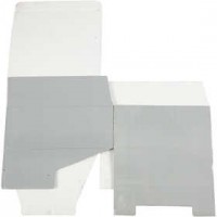 Cardboard Box, size 22x25 cm, H: 10 cm, 1 pc, light grey [HOB-100576]
