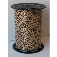 Curling Ribbon with Leopard Print 10 mm x 225 mtr (1 roll) [HV-PLS10LE]