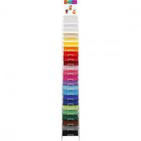 Coloured Card, A4 210x297 mm, 180 g, 24x100 sheets, asstd. colours [HOB-21417]