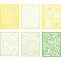 Pad with Cardboard Lace Patterns, A6 104x146 mm, 200 g, 24 pcs, asstd. colours [HOB-21606]
