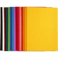 Corrugated Card, sheet 25x35 cm, 80 g, 15 mixed sheets [HOB-21927]