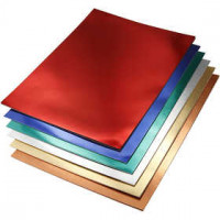 Metallic Foil Card, A4 210x297 mm, 280 g, 30 mixed sheets, asstd colours [HOB-22082]