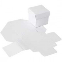 Folding box, size 5.5x5.5 cm, 250 g, 10 pcs, white [HOB-233001]