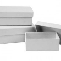 Rectangular Boxes, L: 8.5+10+12 cm, W: 6+7+9 cm, 18 pcs, white [HOB-26415]