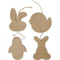 Easter Ornaments, H: 10 cm, 4 pcs [HOB-267913]