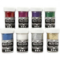 Glitter, 8x20 g, asstd. colours [HOB-28428]