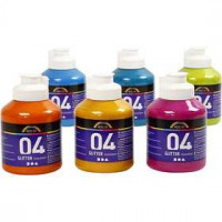 A-Color Acrylic Paint, 6x500 ml, asstd. colours [HOB-32500]
