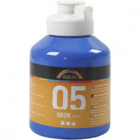 A-Color Acrylic Paint, 500 ml, neon blue [HOB-32624]