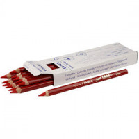 Super Ferby 1 colouring pencils, L: 18 cm, lead: 6.25 mm, 12 pcs, red [HOB-38355]