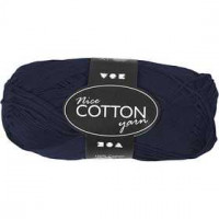 Mercerized Cotton Yarn, L: 165 m, 6S/4, 50 g, dark blue [HOB-421220]