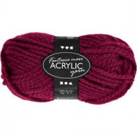 Fantasia Acrylic Yarn, L: 35 m, maxi, 50 g, fuchsia [HOB-421872]
