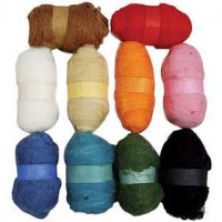 Carded Wool, 10x25 g, asstd colours [HOB-45196]