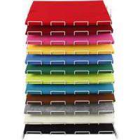 Craft Felt, sheet 42x60 cm, thickness 3 mm, 120 sheets, asstd. colours [HOB-45244]