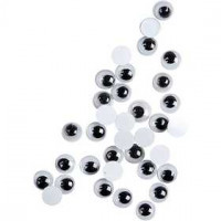 Googly Eyes, D: 6 mm, 60 pcs [HOB-501062]