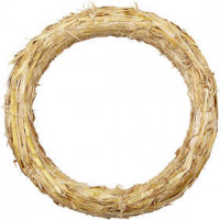 Straw Wreath, D: 27 cm, thickness 3 cm, 1 pc [HOB-503810]
