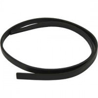 Faux Leather Belt, W: 10 mm, thickness 3 mm, 1 m, black [HOB-51493]