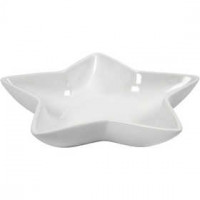 Starshaped Dish, size 20x20 cm, H: 3 cm, 1 pc, white [HOB-55516]
