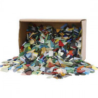 Mosaics, size 8-20 mm, thickness 2-3 mm, 2 kg, asstd colours [HOB-55527]
