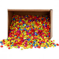 Mosaic stones, size 8-10 mm, thickness 5 mm, 2 kg, bold colours [HOB-55528]