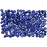 Rocaille Seed Beads, size 8/0, D: 3 mm, 25 g, blue [HOB-682051]