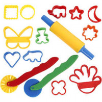 Cutters and tools, size 3.5x3.5-7x9 cm, 15 pcs, asstd colours [HOB-78265]