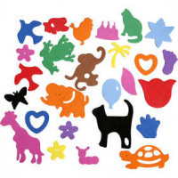 Eva Foam Shapes, size 20-80 mm, 200 mixed [HOB-790021]