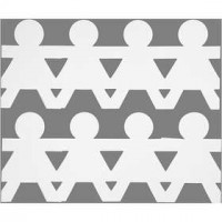 Girl Doll Fold Ups, H: 12 cm, L: 45 cm, 16 pcs, white [HOB-95192]