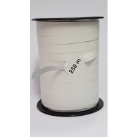 Curling Ribbon Two-tone White 10mm x 250 meter (1 roll) [HV-PAP10W]
