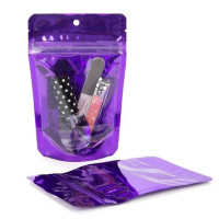 Stand Up Pouches Transparent/Violet 10.2x6x15.2cm | 57 grams (100 pieces) [ZBGB2VL]