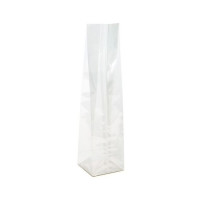 Block Bottom Bags Clear 6.7x4.8x26cm with paper insert (100 pieces) [FGPBH13]