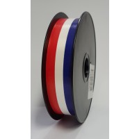 Curling Ribbon Blue/White and Red 30mm x 91 meter (1 roll) [HV-DFR30]