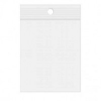 Grip Seal Bags with Hang hole 10x15cm PE 50 micron (100 pieces) [2PR46]