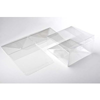 Plastic Gift Boxes 14.3x14.3x5.1cm Food Safe with Autolock Bottom (25 pieces) [PLB198]