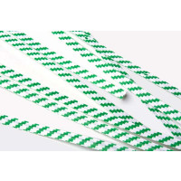 Tin Ties 15.2x0.4cm Paper White/Green striped (1.000 pieces) [TT6WGS]
