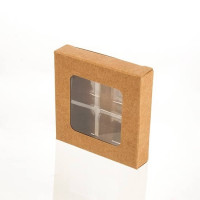 Kraft Gift Boxes for Candy Set of 4 pieces 7x1.4x6.8cm (25 pieces) [CNDY277]