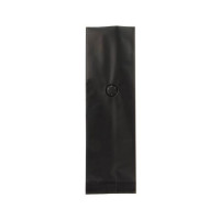 Coffee Pouches Matt Black with Valve 8.5x6.5x33cm 450 grams (50 pieces) [SGC2BM]