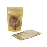 Stand Up Pouches Transparent/Gold 17x9x28.5cm | 340 grams (100 pieces) [ZBGGC4]