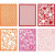 Pad with Cardboard Lace Patterns, A6 104x146 mm, 200 g, 24 pcs, asstd. colours [HOB-21608]