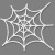 Spider Web, size 19x21 cm, 230 g, 16 pcs, white [HOB-234630]