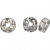 Rhinestone Rondelles, D: 6 mm, hole size 1.2 mm, 50 pcs, silver-plated [HOB-601651]
