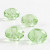 Glass Charm Beads, size 9x14 mm, hole size 4 mm, 4 pcs, green [HOB-68946]