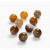 Agate Beads, D: 12 mm, hole size 1 mm, 16 pcs, brown [HOB-69430]