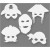 Pirate Masks, H: 16-26 cm, W: 17.5-26.5 cm, 16 pcs, white [HOB-95212]