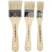 Varnish Brushes, W: 25+35+50 mm, 3 pcs [HOB-10433]
