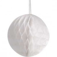 Honeycomb Ornaments, D: 8 cm, 10 pcs, white [HOB-20463]